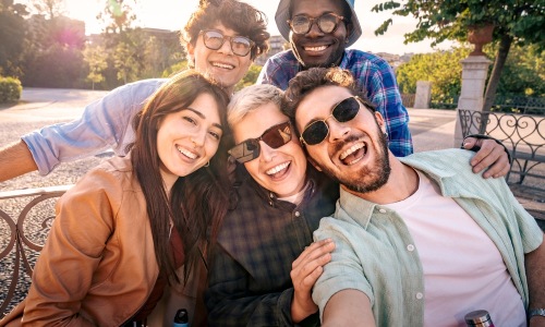 Friends taking a picture